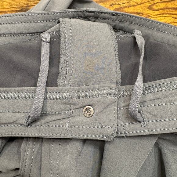 Kuhl Size 16 Short Convertible Hiking Pants Gray Outdoors Gorpcore Roll Up Leg - Picture 15 of 16